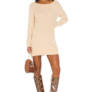 Lovers + Friends Beige Knit Sweater Dress size small wool
Blend